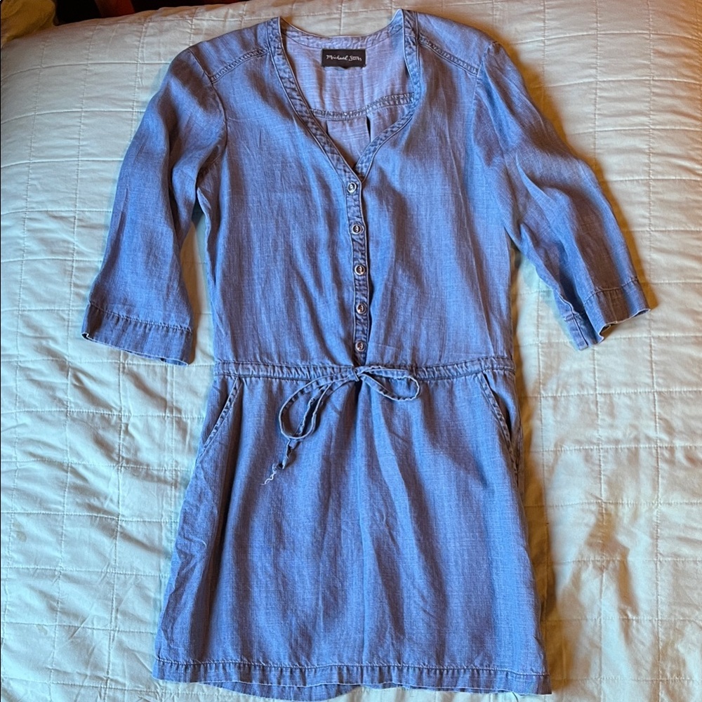 Michael Stars Super Soft Light Blue Denim Tunic Dress